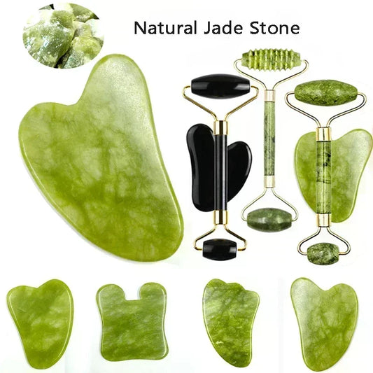 Natural Jade Face Massager Gua Sha Stone